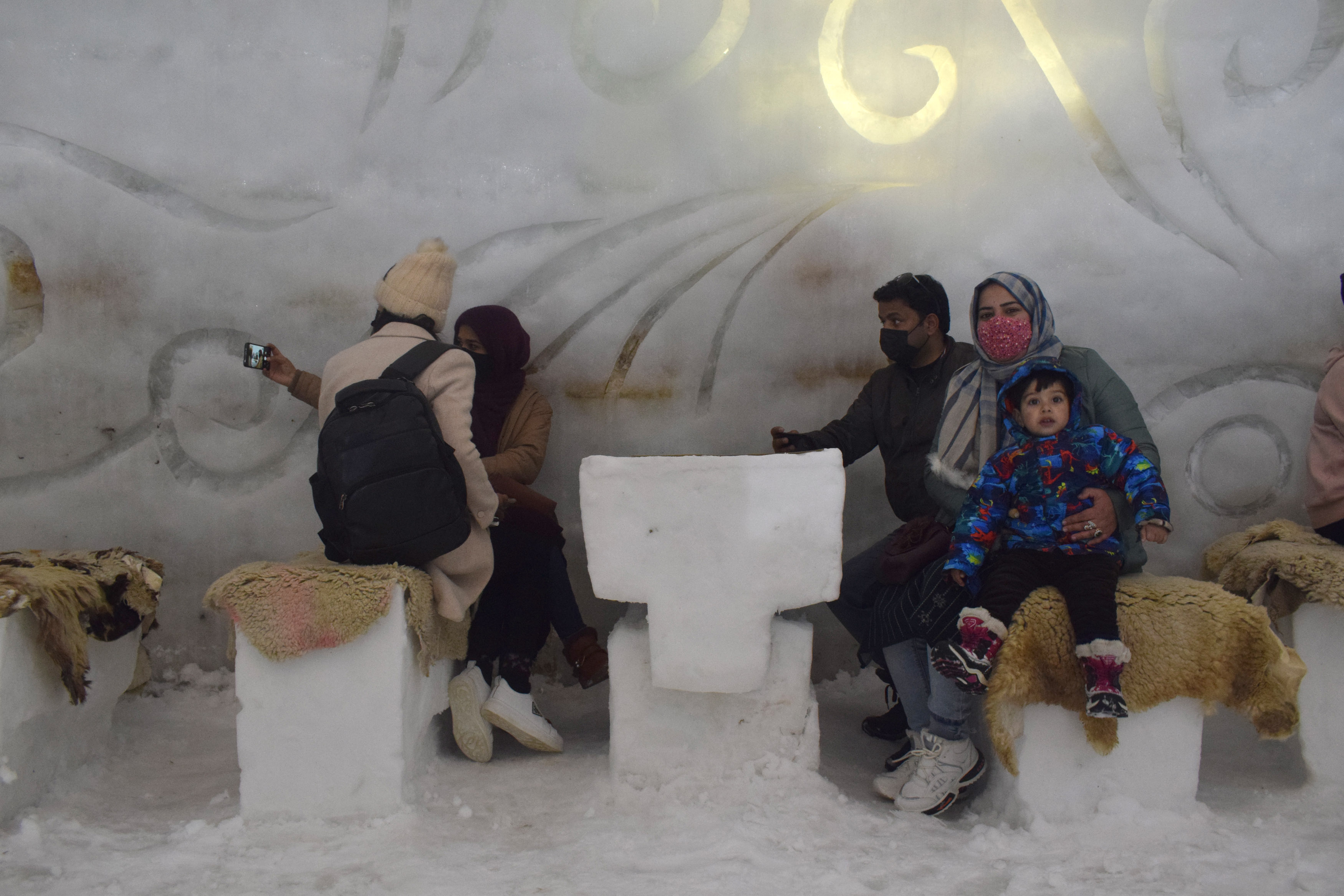 The management claims that this is the biggest igloo cafe in the world and they have applied for the Guinness World Record